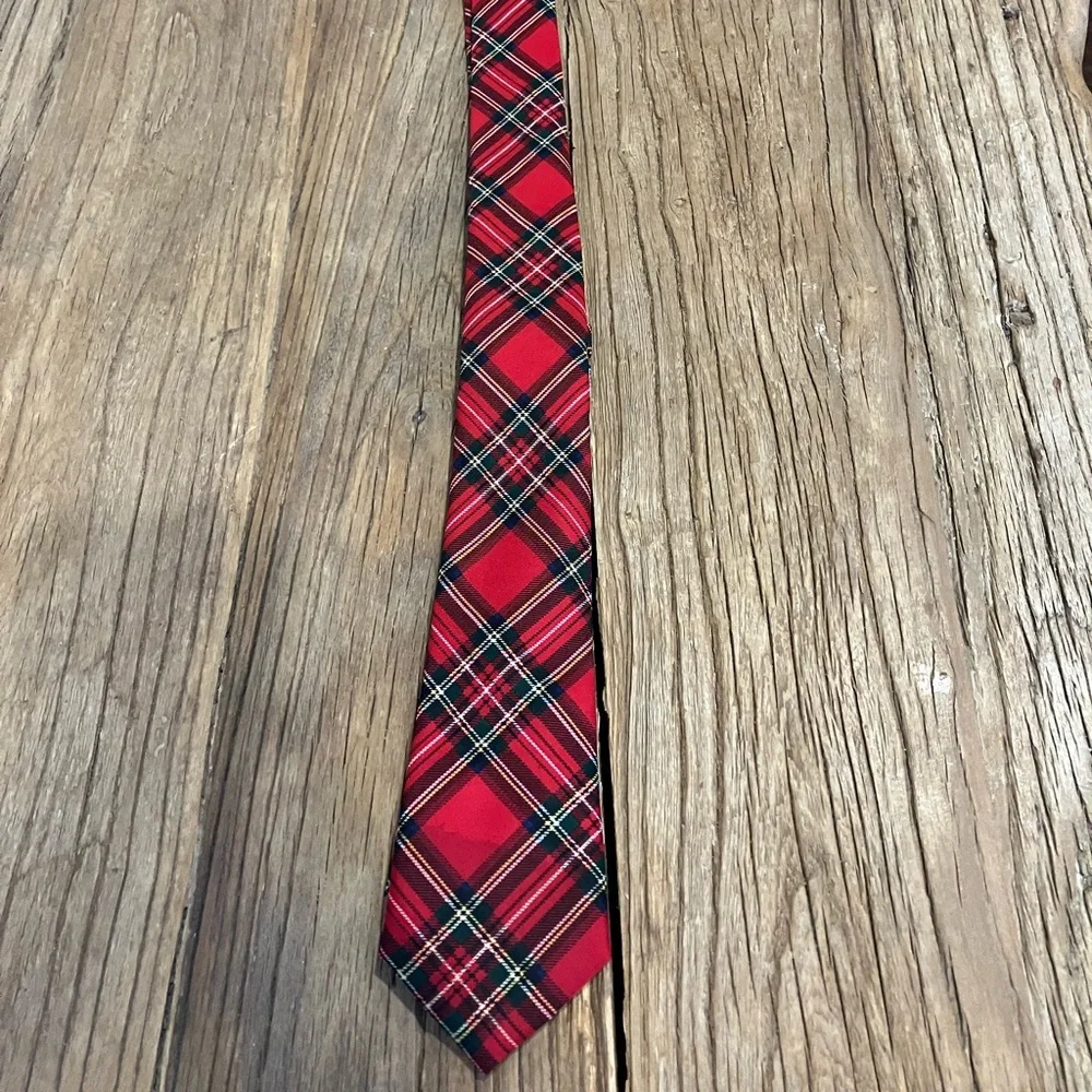 Boy’s Christmas Red Plaid Tie